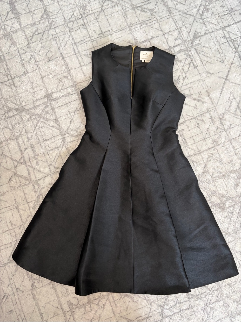 Kate spade New York sleeveless black pleated cocktail dress